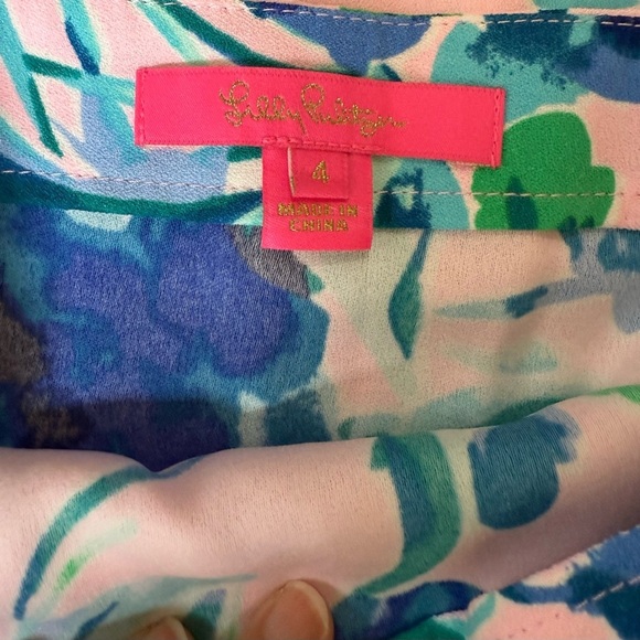 Lilly Pulitzer Jemma Maxi Skirt Pink Blue Floral Colorblock Size 4 - Picture 7 of 7